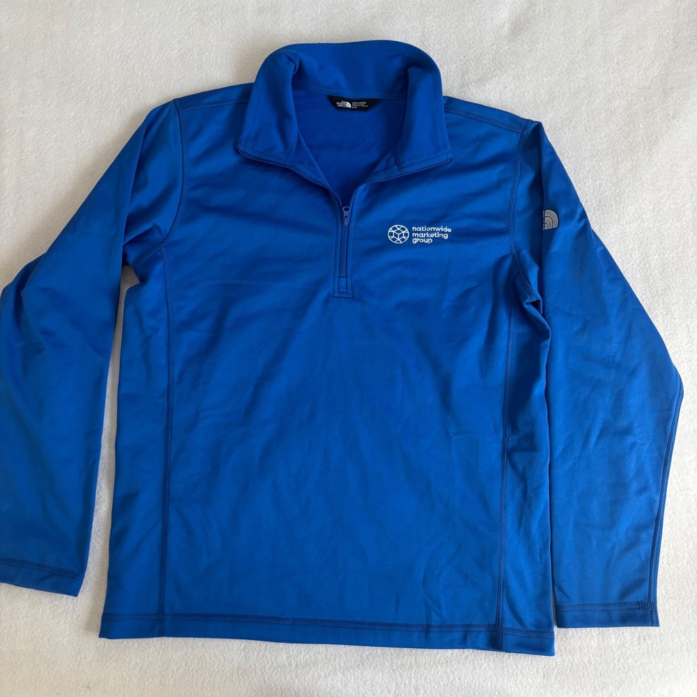 The North Face Mens Blue 1/4 Zip Pullover Jacket NF0A3LHB Size Medium